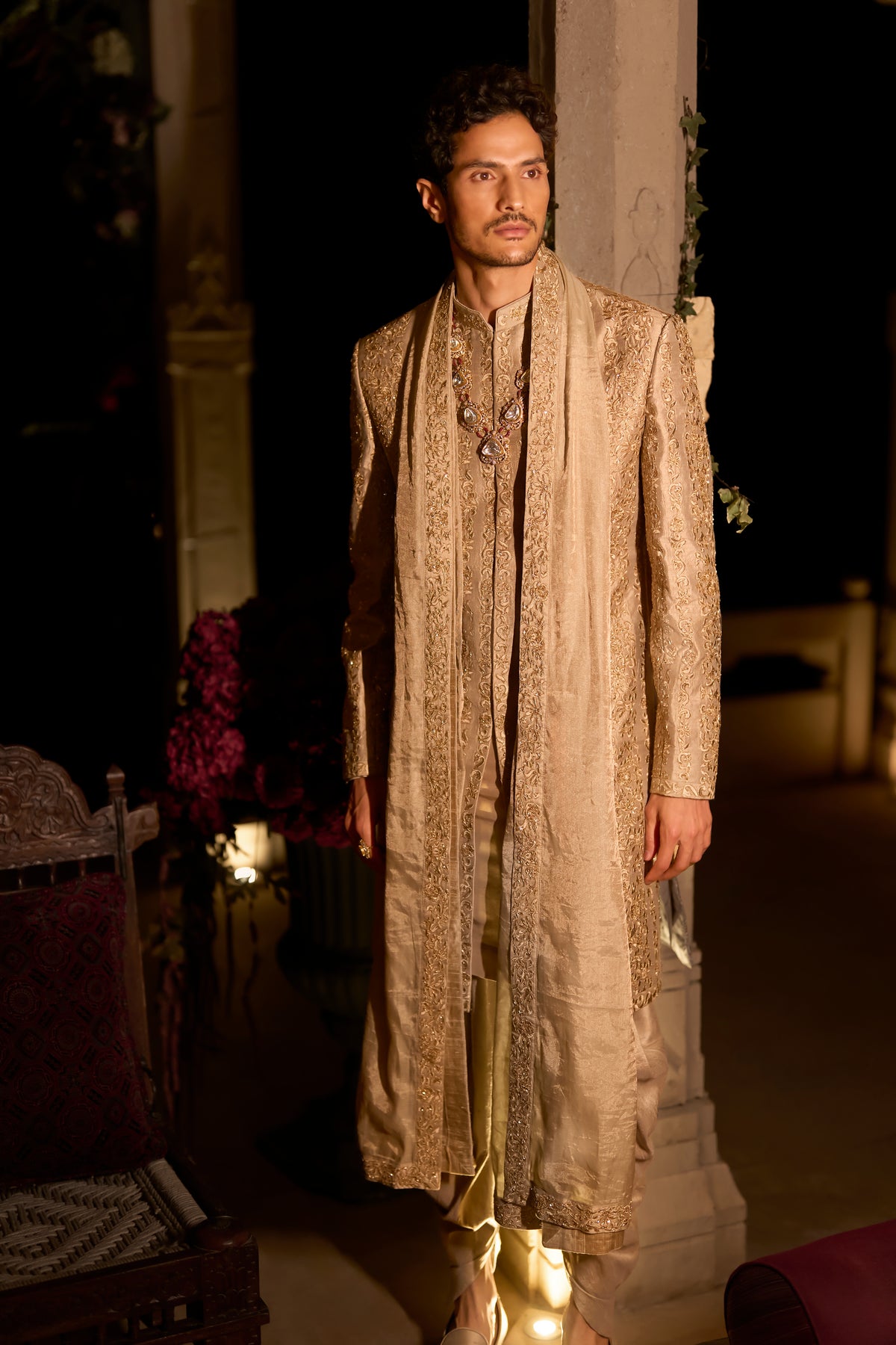 Champagne Sherwani Set