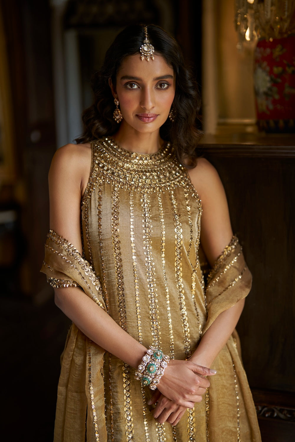Antique Gold Pant Set