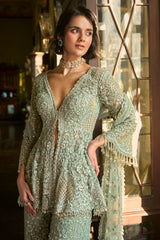 Sage Green Sharara Set