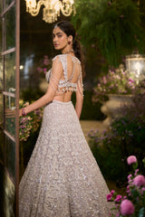 Slate Grey Sequin Lehenga Set