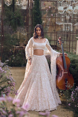Powder Peach Dori Lehenga Set