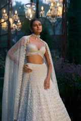 Ivory Pearl & Sequin Lehenga Set
