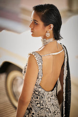Anaita Shroff Adajania in Black Pearl Sharara Set