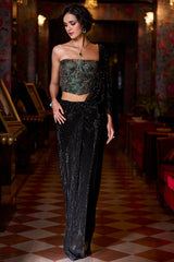 Shilpa Shetty in Black Corset Saree
