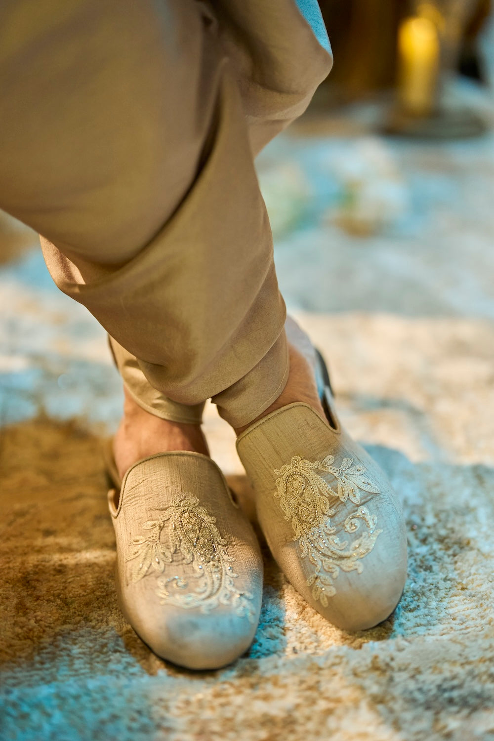 Moonstone Embroidered Loafers