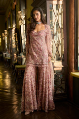 Dusty Rose Sharara Set