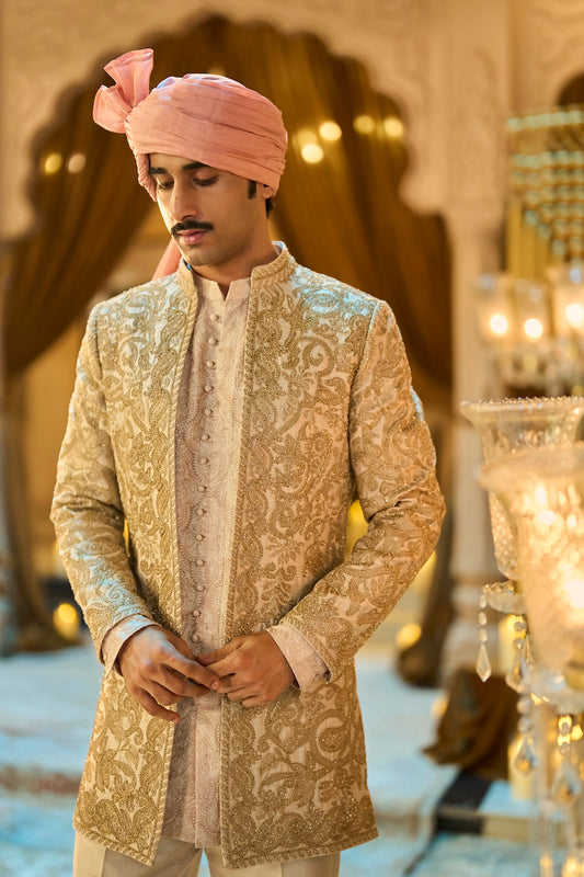 Champagne Ivory Sherwani Set