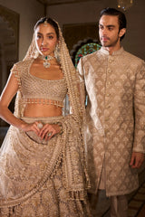 Ash Grey Sherwani Set