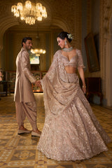 Coffee Gold Sherwani Set