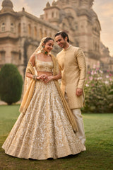 Ivory Gold Lehenga Set