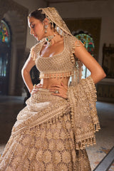 Champagne Pearl Lehenga Set
