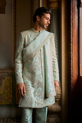 Sage Green Sherwani Set