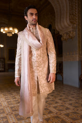 Powder Peach Sherwani Set
