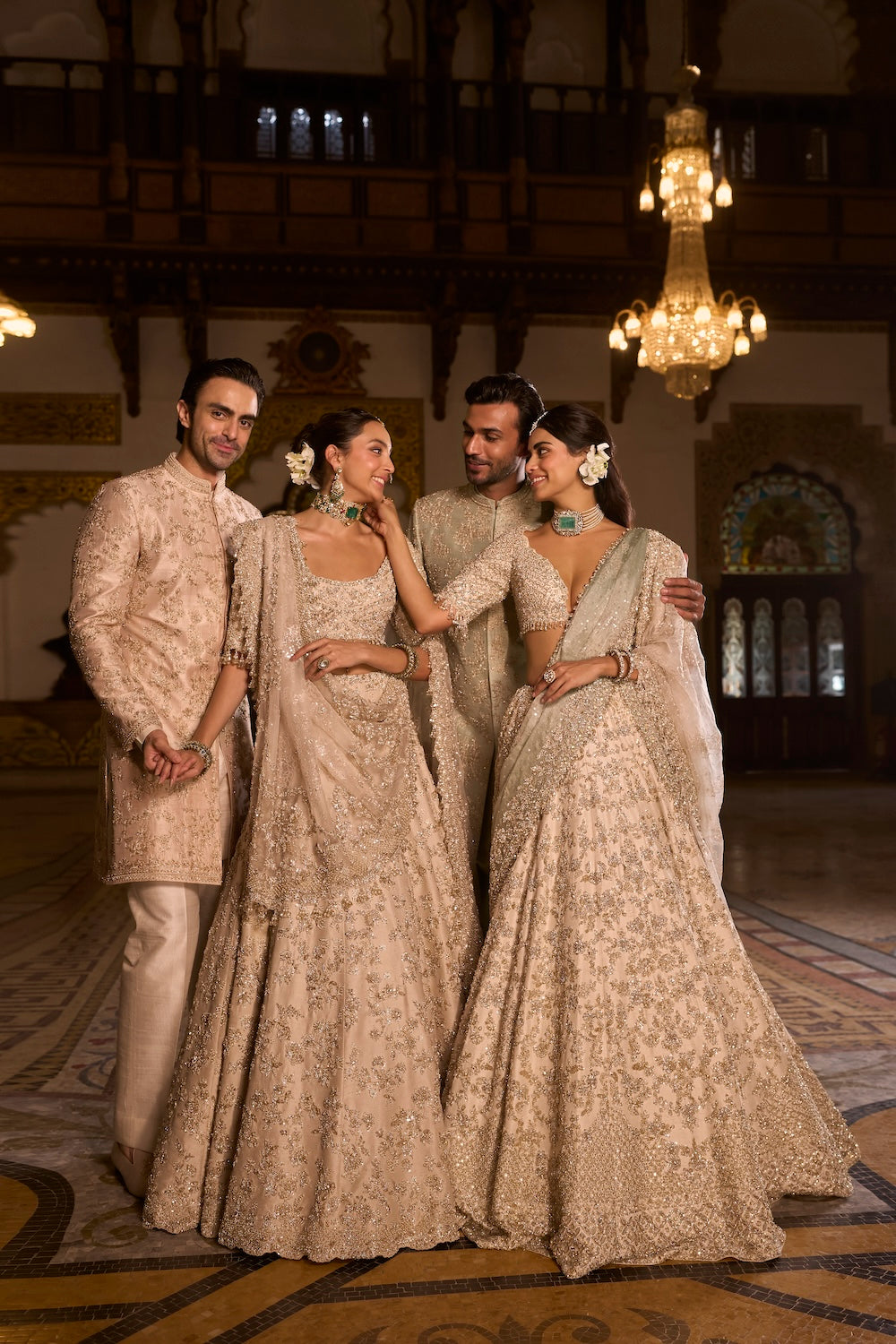 Powder Peach Sherwani Set