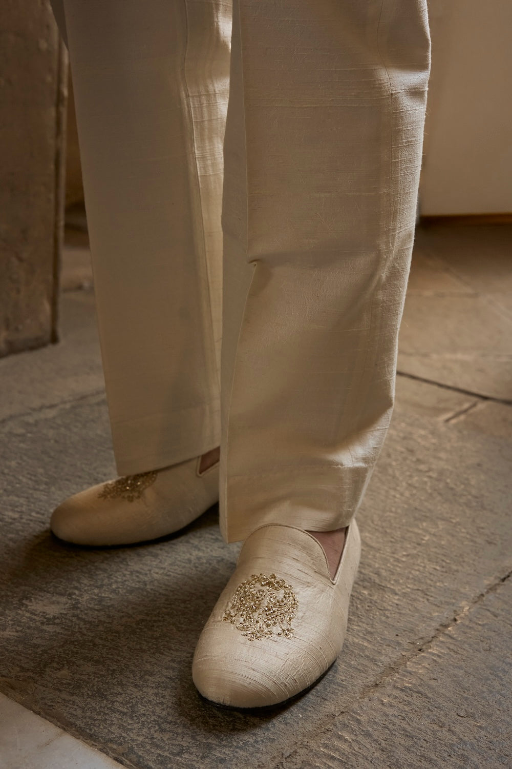 Light Beige Sherwani Set