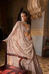 Rose Gold Tissue Lehenga Set