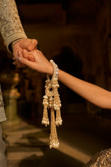 Ivory Gold Floral Zardosi Lehenga Set