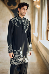 Black & Silver Kurta Set