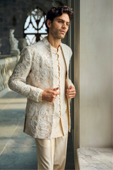 Ivory Nude Jacket Set