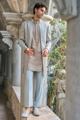 Sage Green Open Jacket Set