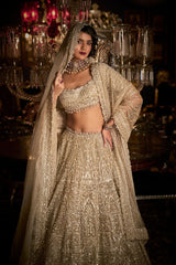 Champagne Pearl Lehenga Set