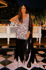 Anaita Shroff Adajania in Black Pearl Sharara Set