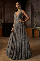 Charcoal Sequin Gown