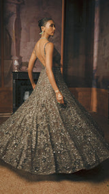 Charcoal Sequin Gown