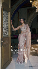 Silver Organza Tissue Saree