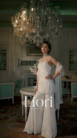 Ivory Pearl Sharara Set