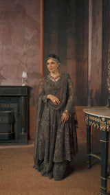 Charcoal Jacket Lehenga Set