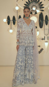 Mauve Pearl Sharara Set