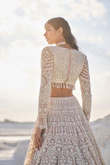 Nude Cream Dori Lehenga Set