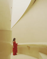 Ruby Red Floral Saree