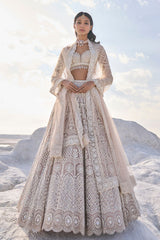 Nude Cream Dori Lehenga Set