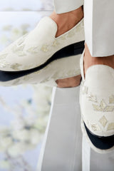 Antique Silver Open Short Sherwani Set