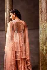Mrunal Thakur in Rose Pink Sequin Sharara Set