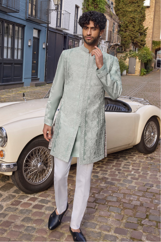 Powder Blue Sherwani Set