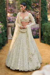 Sage Green Sequin Lehenga Set