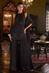 Black Sharara Set