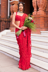 Red Dori Saree