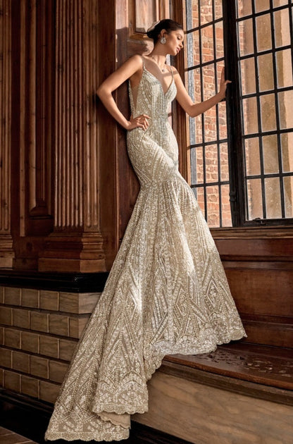 Champagne Sequin Gown