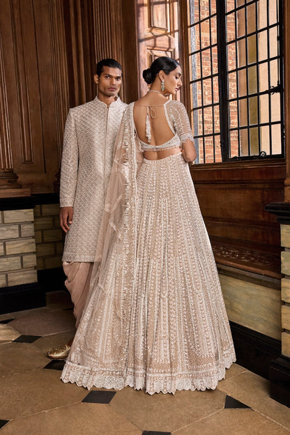 Champagne Pearl Lehenga Set