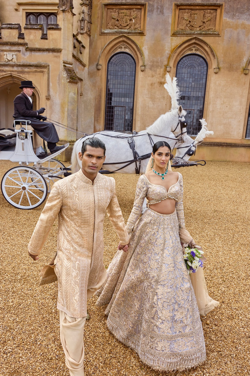 Rose Gold Sherwani Set S Rose Gold Sherwani Set S