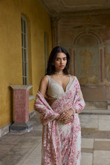 Pastel Pink Thread Work Saree