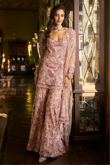 Dusty Rose Sharara Set