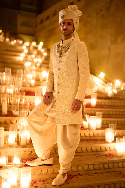 Ivory Sherwani Set