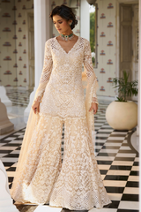 Nude Pearl Sharara Set