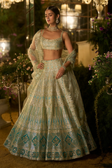 Turquoise Blue Lehenga Set