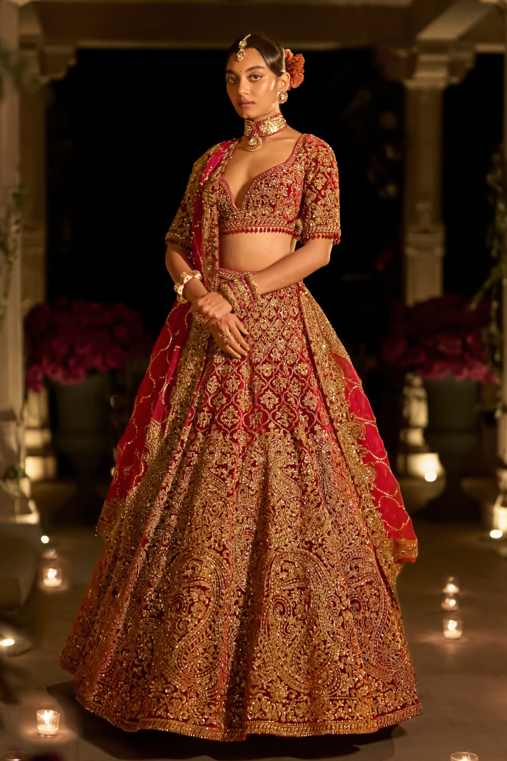 Maroon Zardosi Lehenga Set
